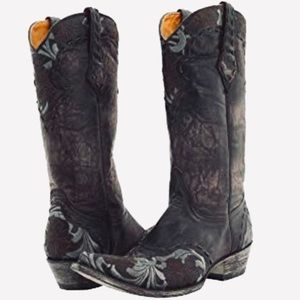 Old Gringo "Erin" Cowboy Boots - Chocolate & Blue